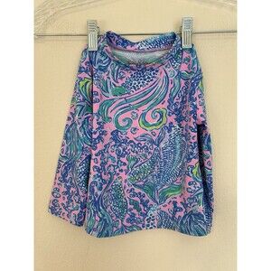 Lilly Pulitzer Girl's 4 Lilac Rose Upf 50+ Bobby Rash guard Swimwear Mermaid